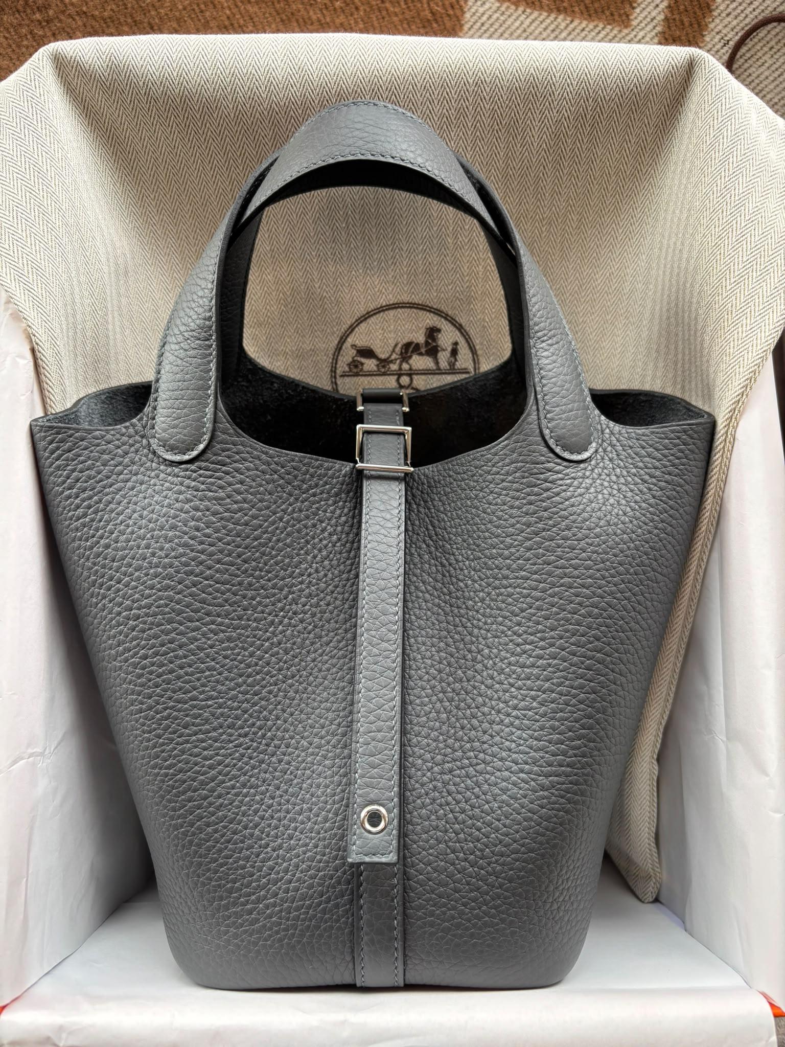 Hermès Picotin 18 Gris Misty PHW