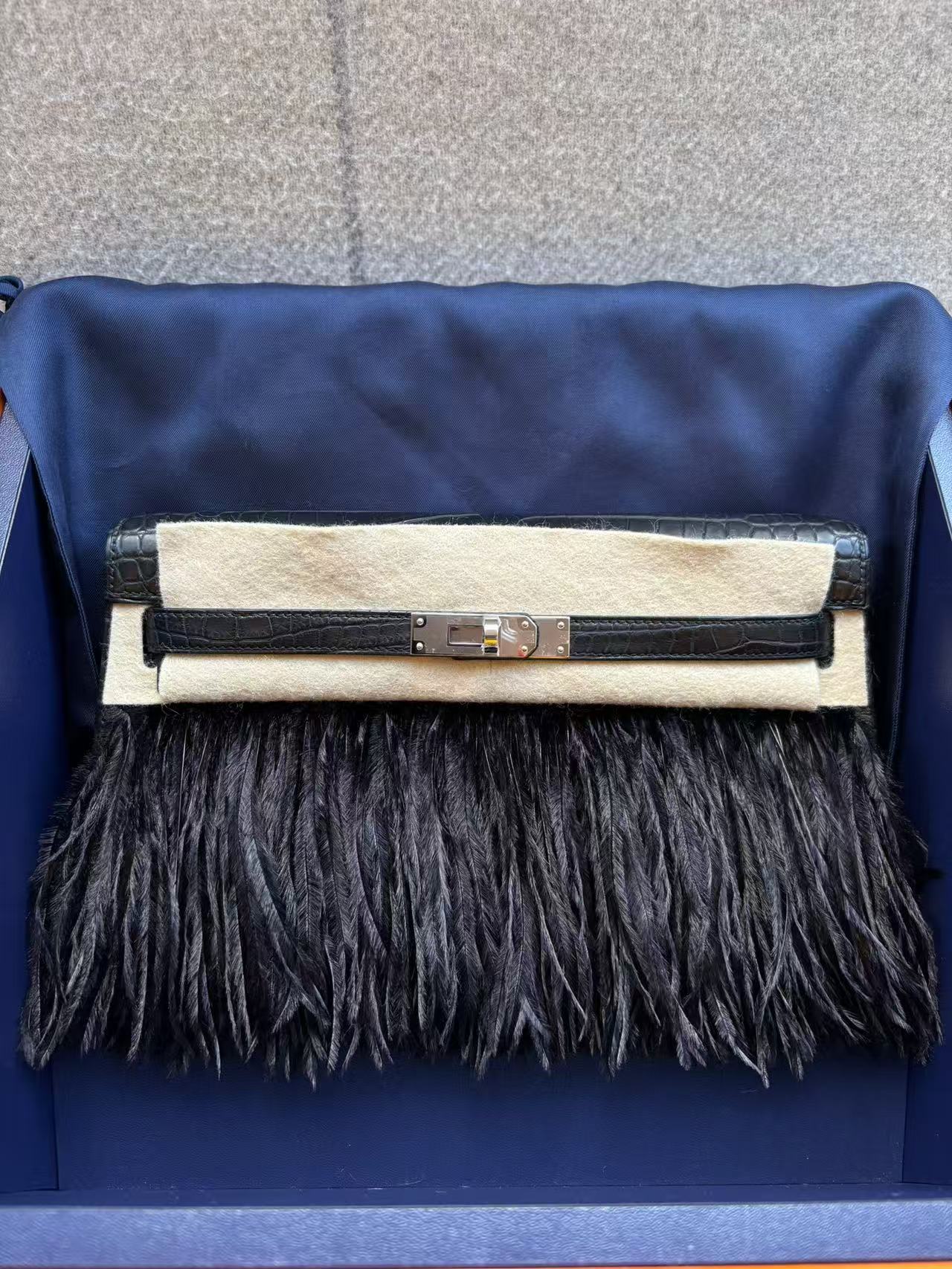 Hermès Kelly Elan Black Alligator PHW