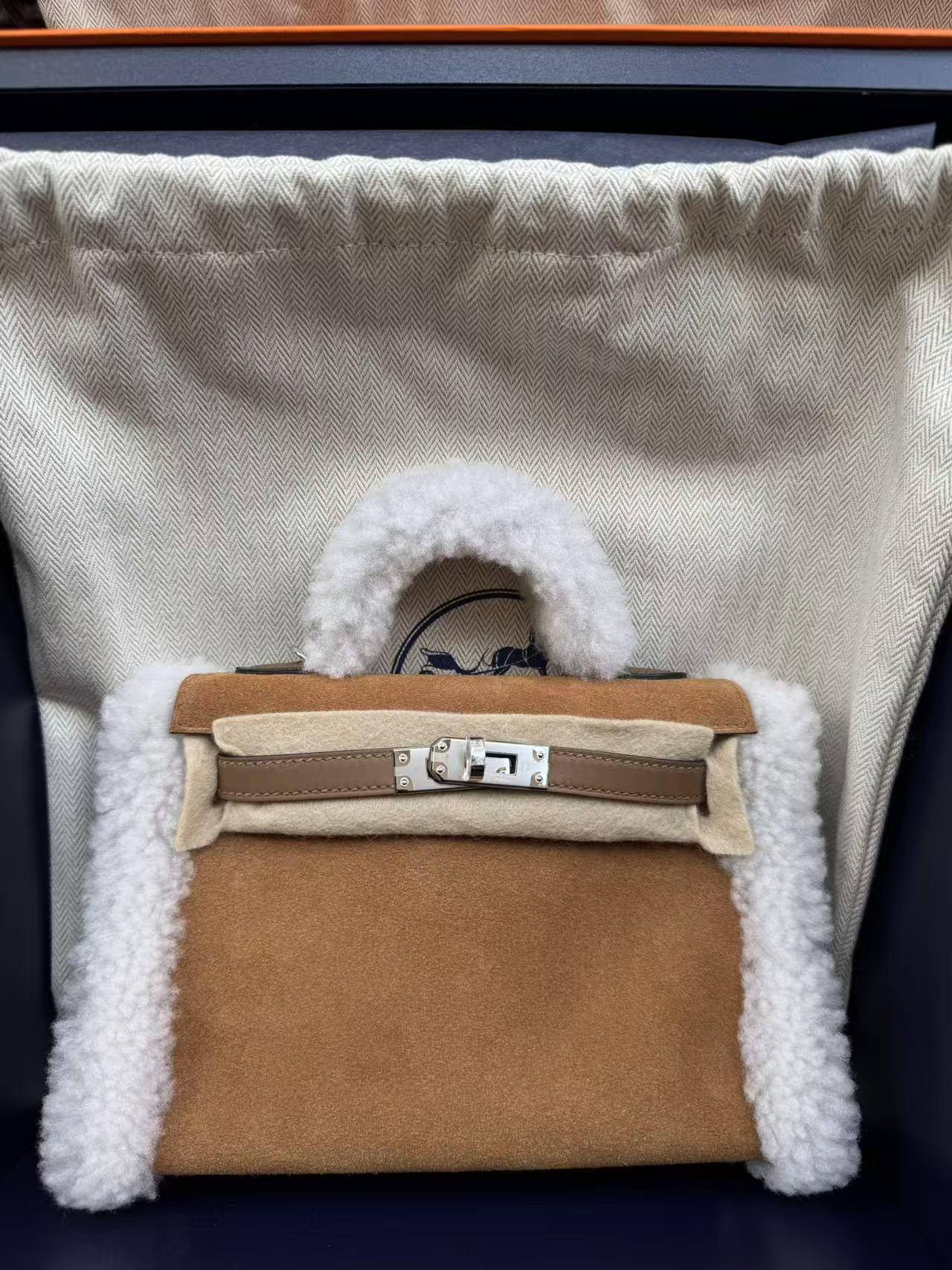 Hermès Mini Kelly Teddy Gold PHW