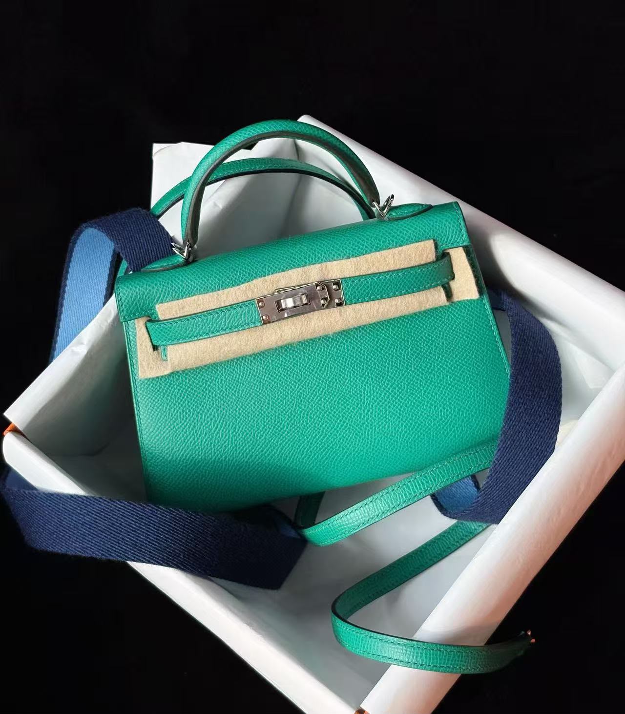 Hermès Mini Kelly Vert Jade Epsom PHW