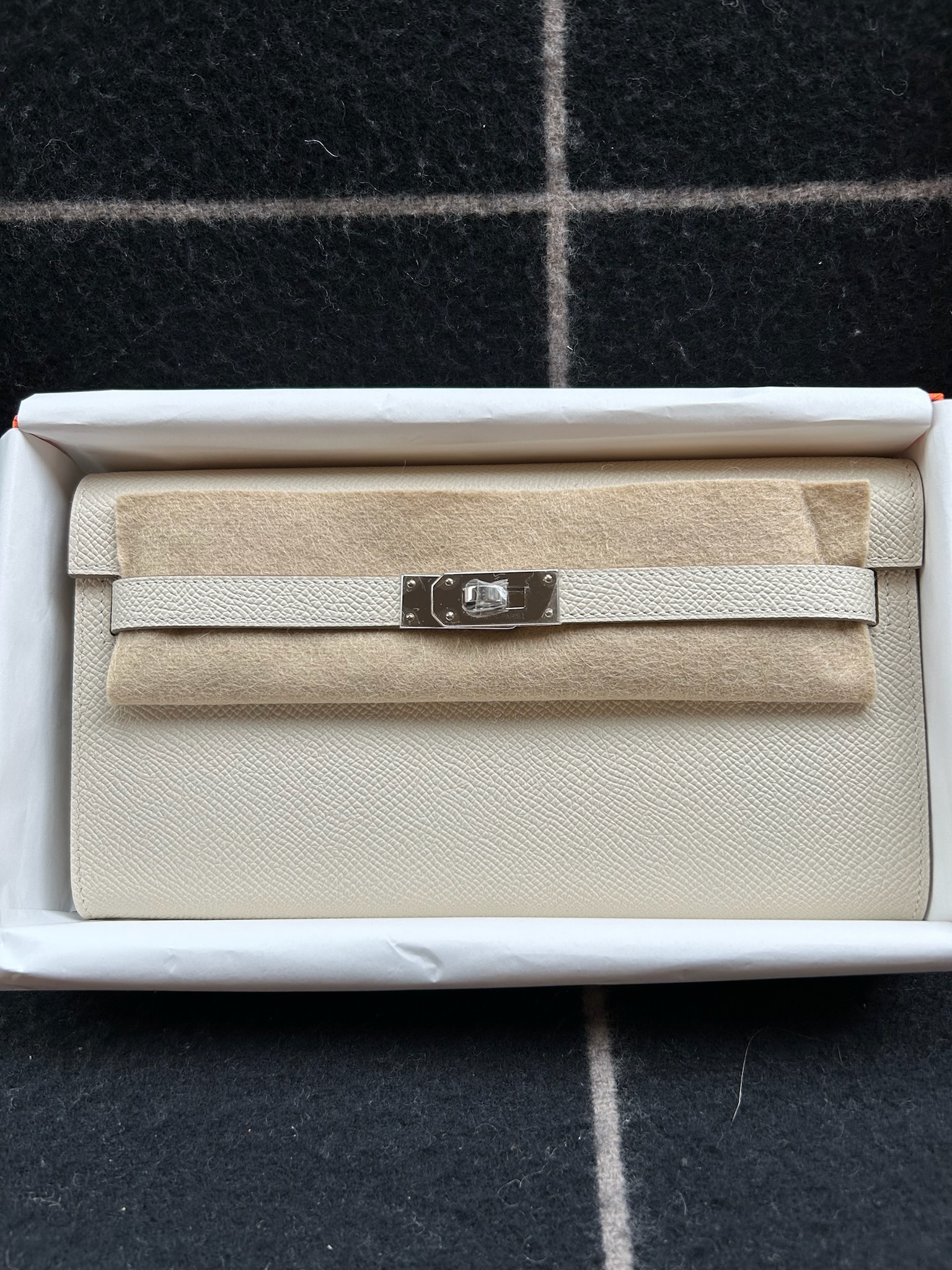 Hermès Kelly To Go Craie Epsom PHW