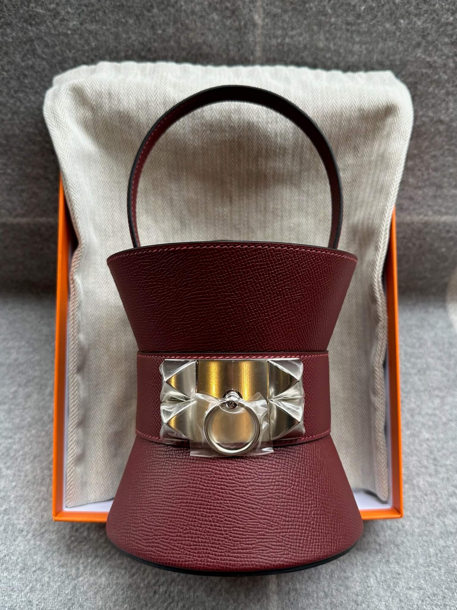 Hermès Mini Medor Rouge H Epsom PHW