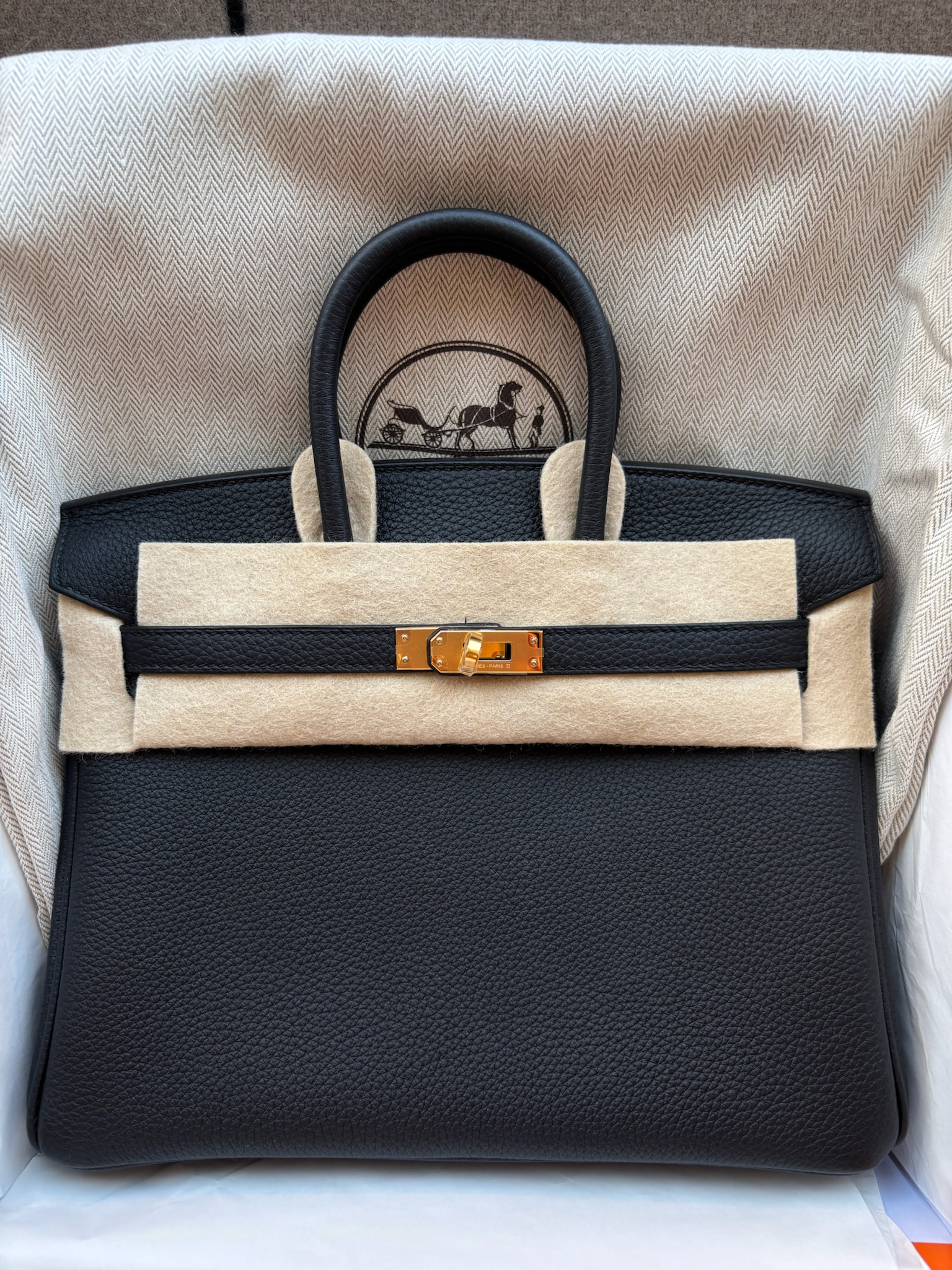 Hermès Birkin 25 Black Togo GHW