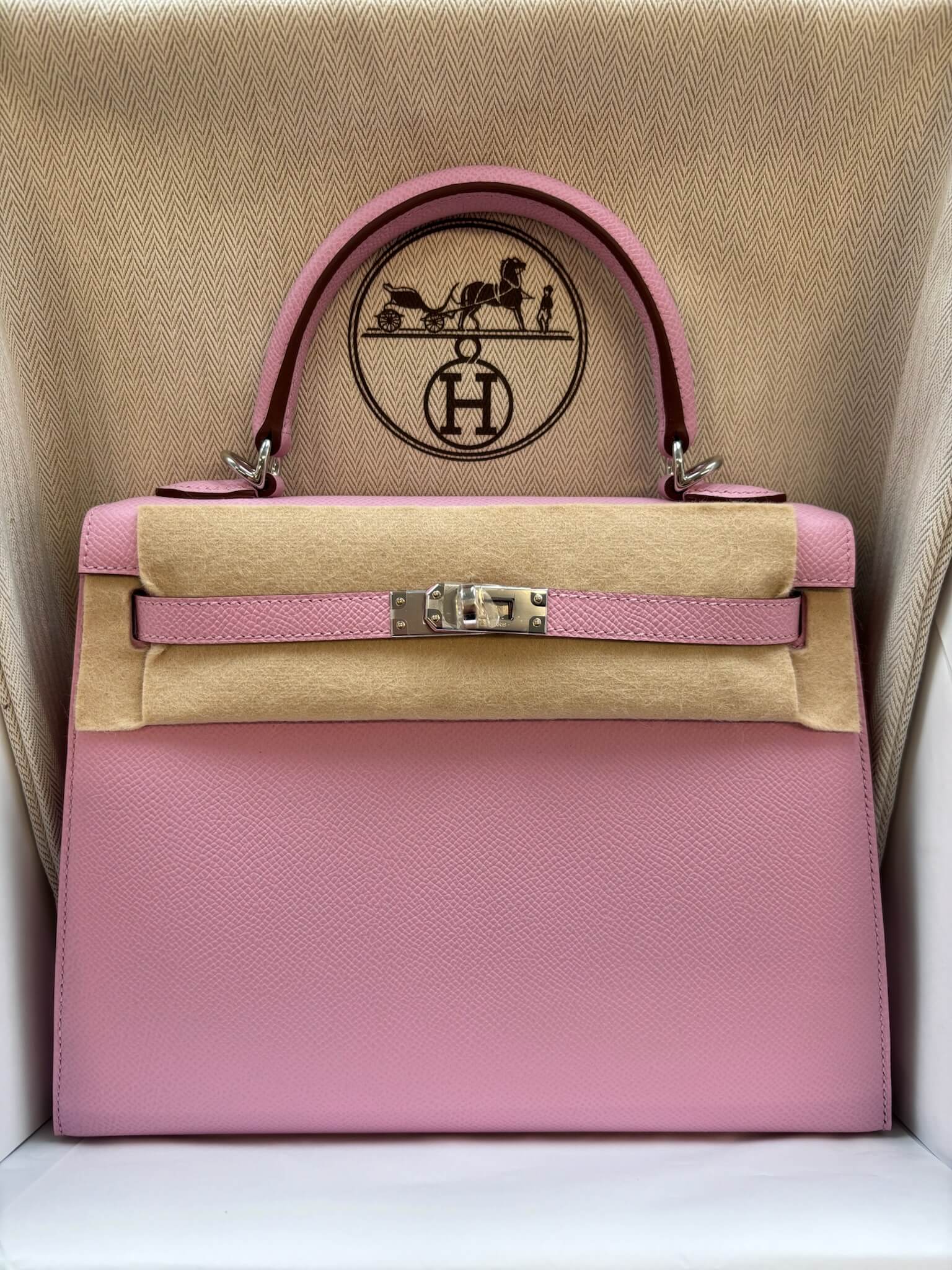 Hermès Kelly 25 Mauve Sylvestre Epsom PHW