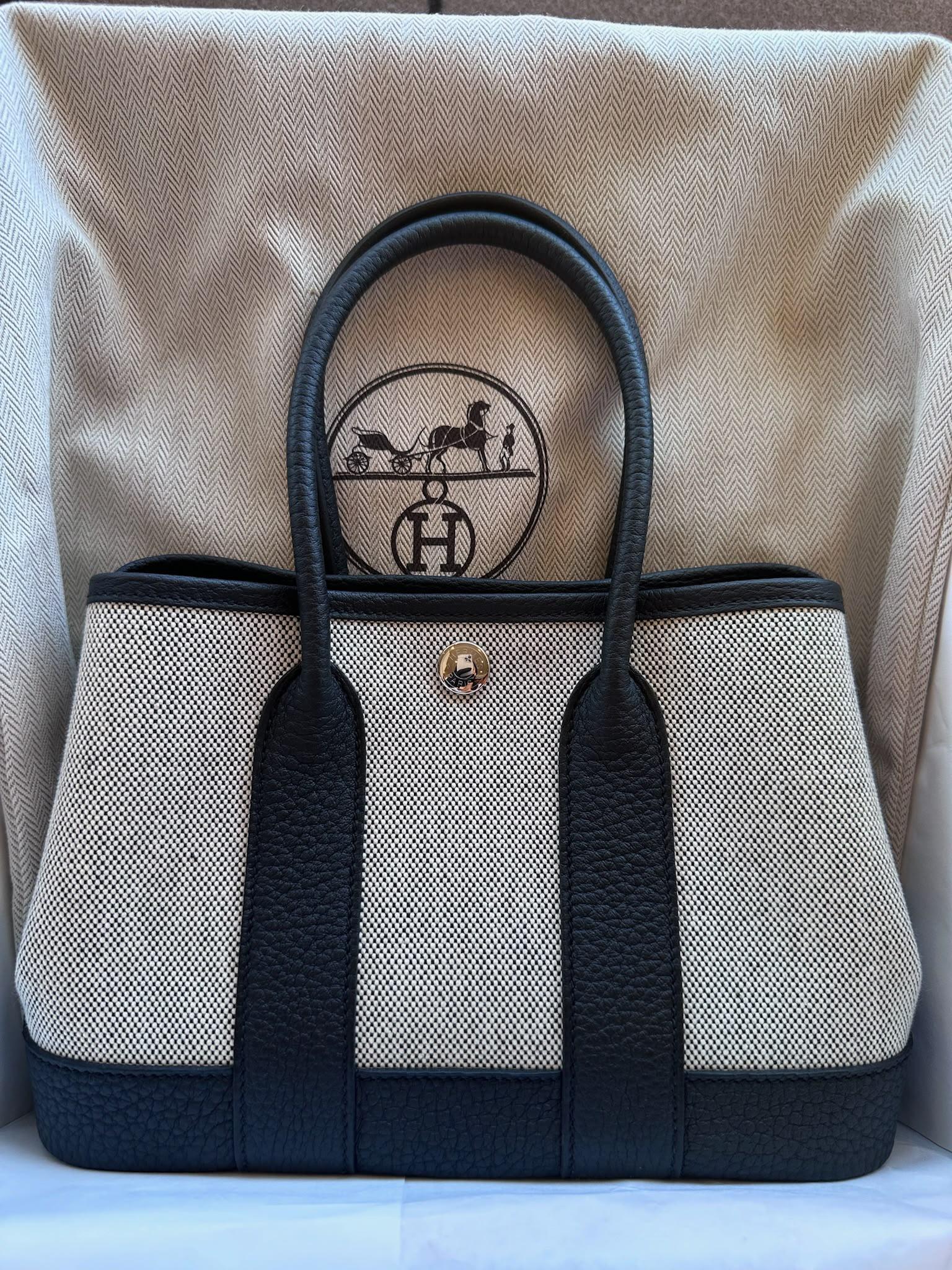 Hermès Neo Garden Noir Toile & Negonda PHW