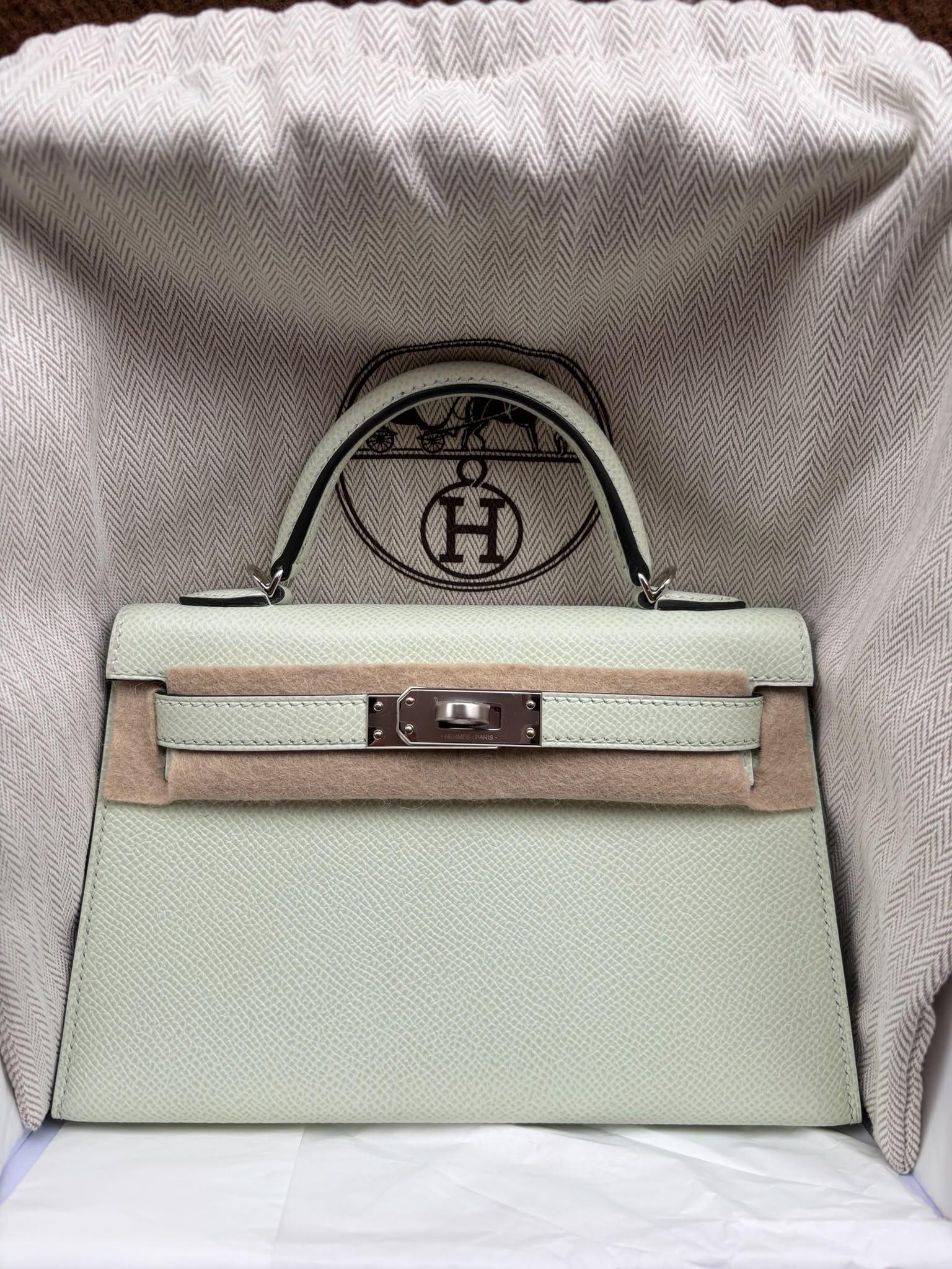 Hermès Mini Kelly Vert Fizz Epsom PHW