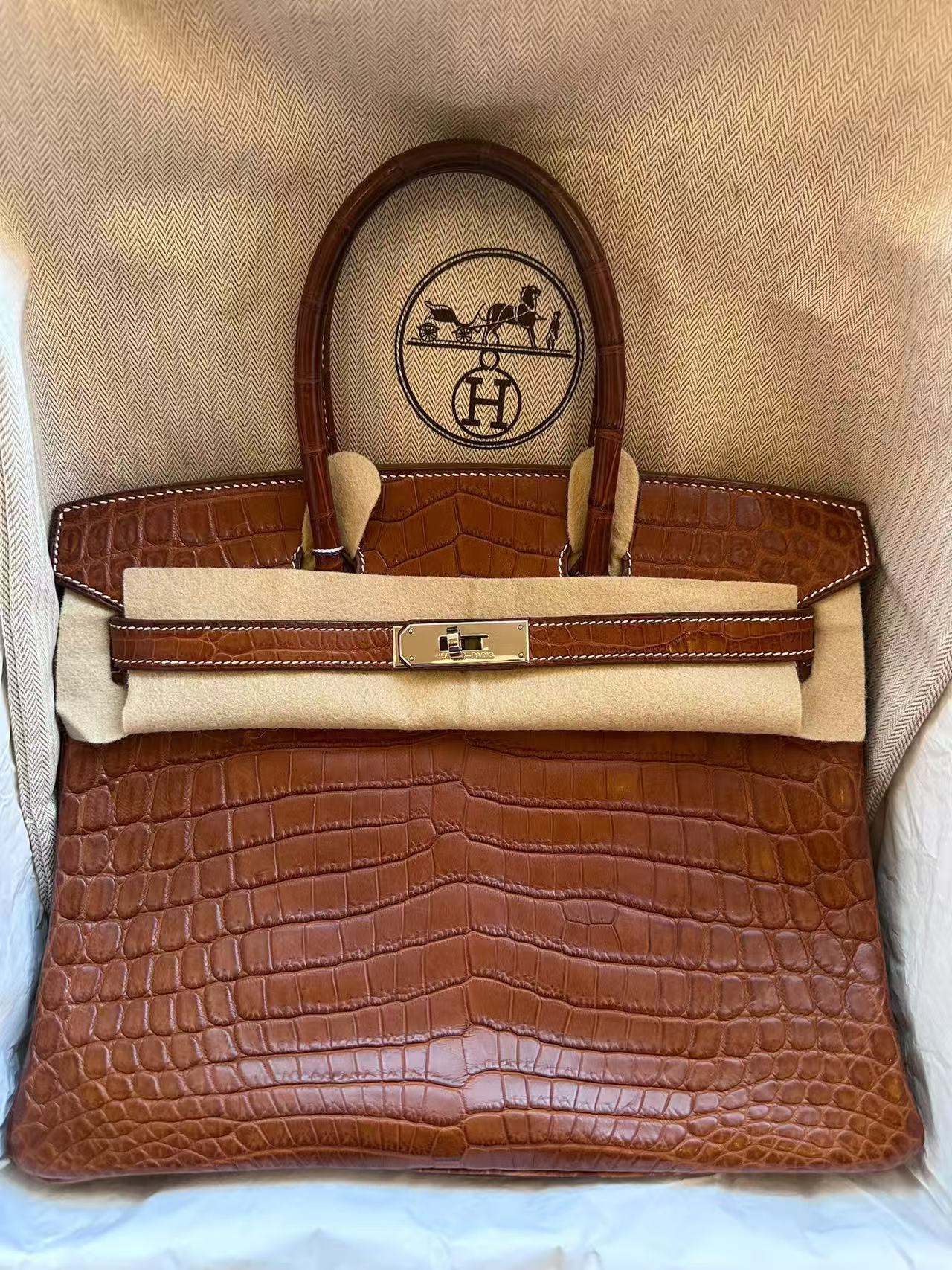Hermès Birkin 30 Fauve Matte Crocodile