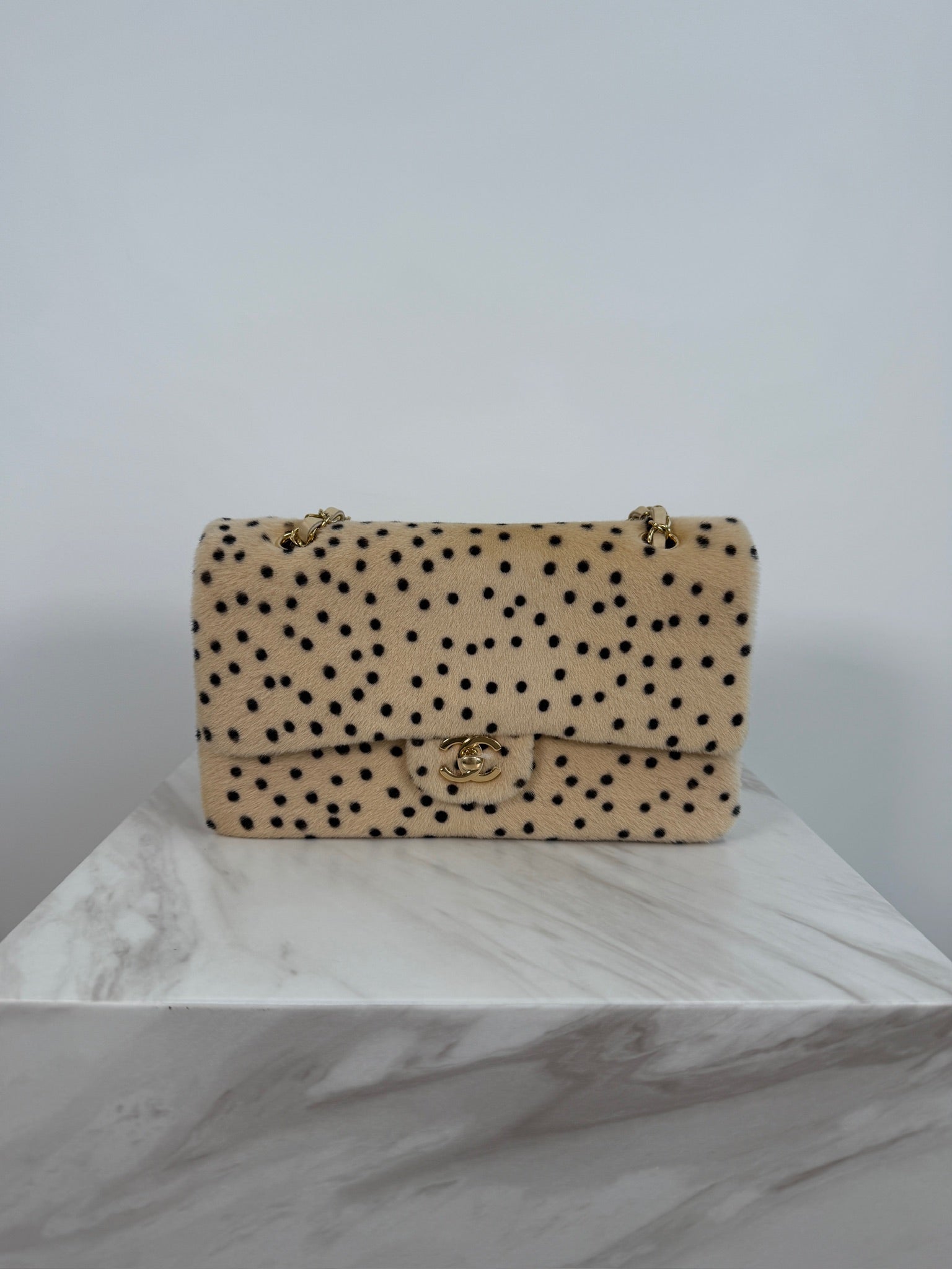 Chanel Metiers d’Art 2026 Flap Bag Light Beige & Black Lambskin & Gold-Tone Metal