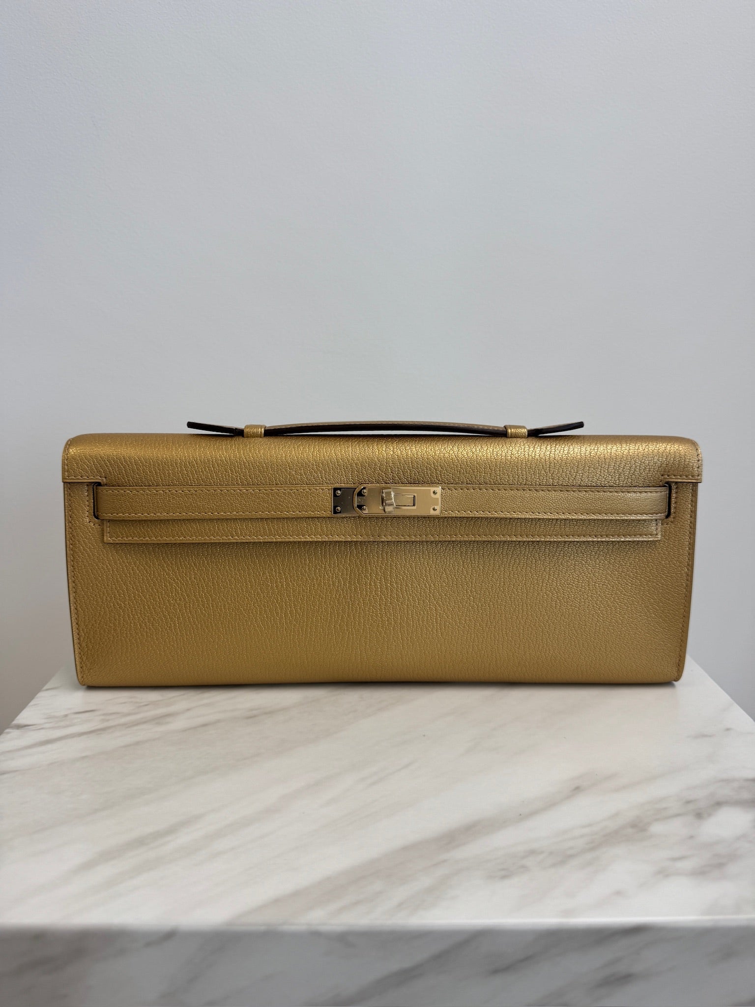 Hermès Kelly Cut Chamkilight Dore Chevre Permabrass Hardware