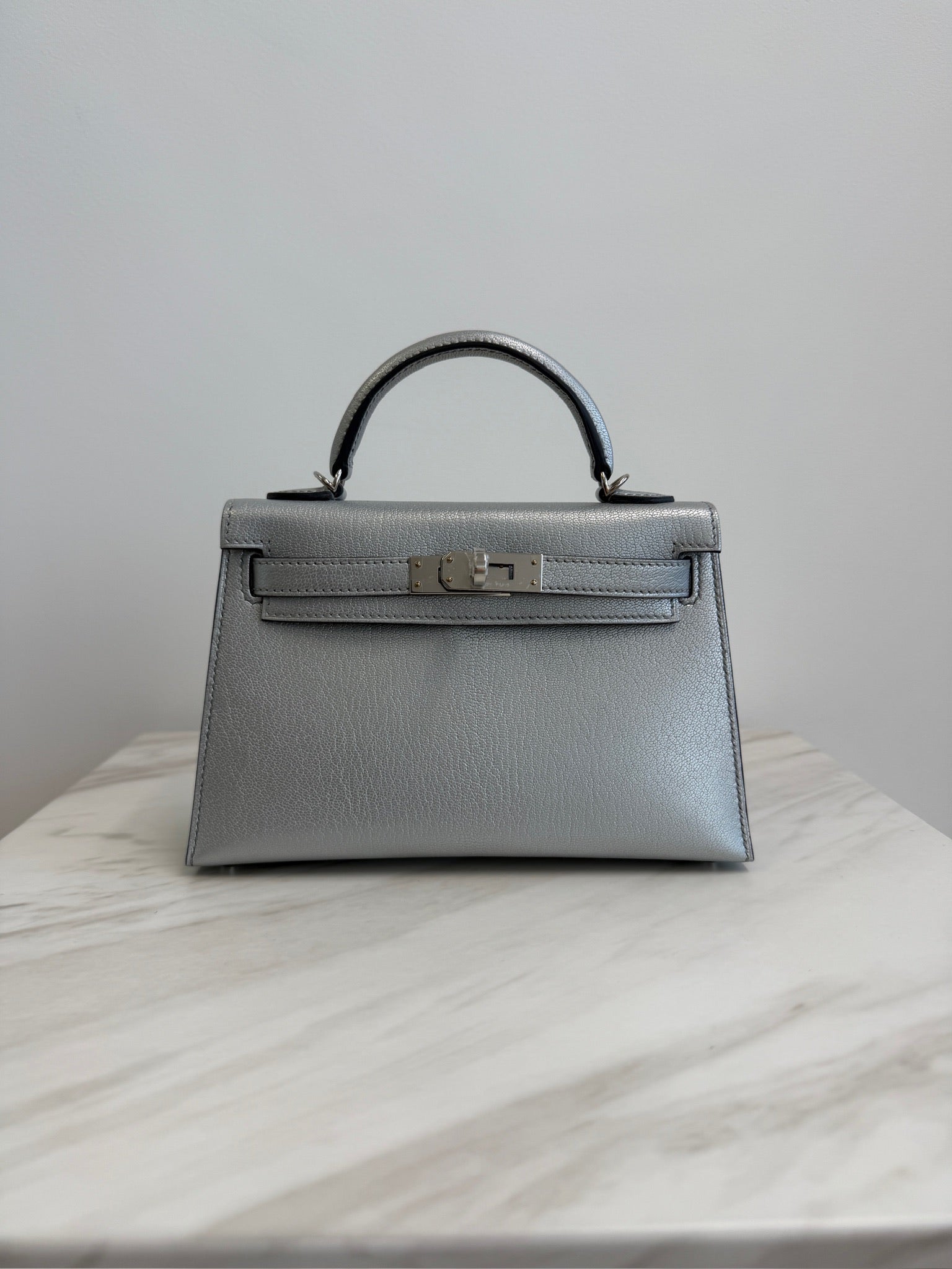 Hermès Mini Kelly Argentee Palladium Hardware