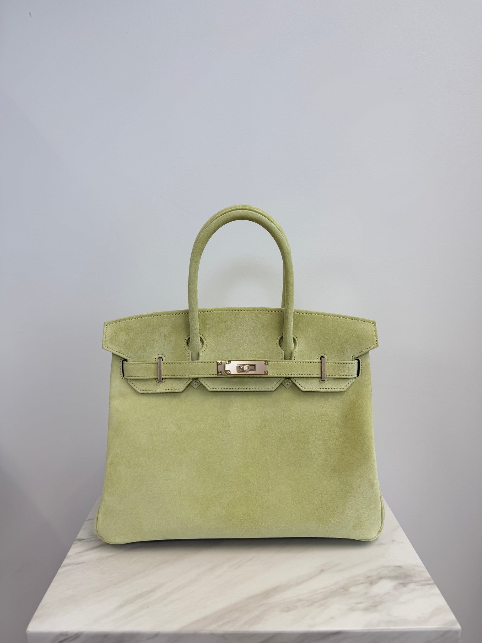 Hermès Birkin 30 Tilleul Doblis Permabrass Hardware