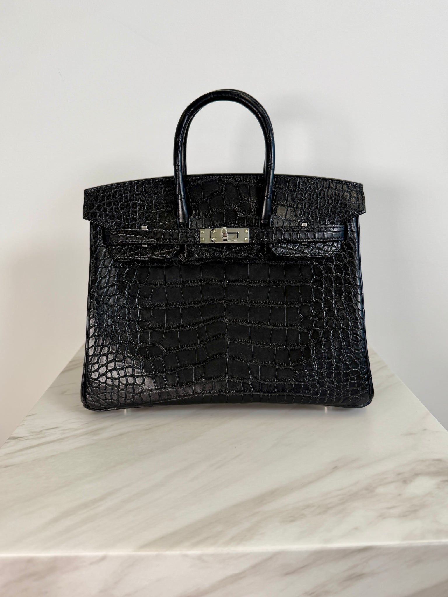 Hermès Birkin 25 Black Matte Palladium Hardware
