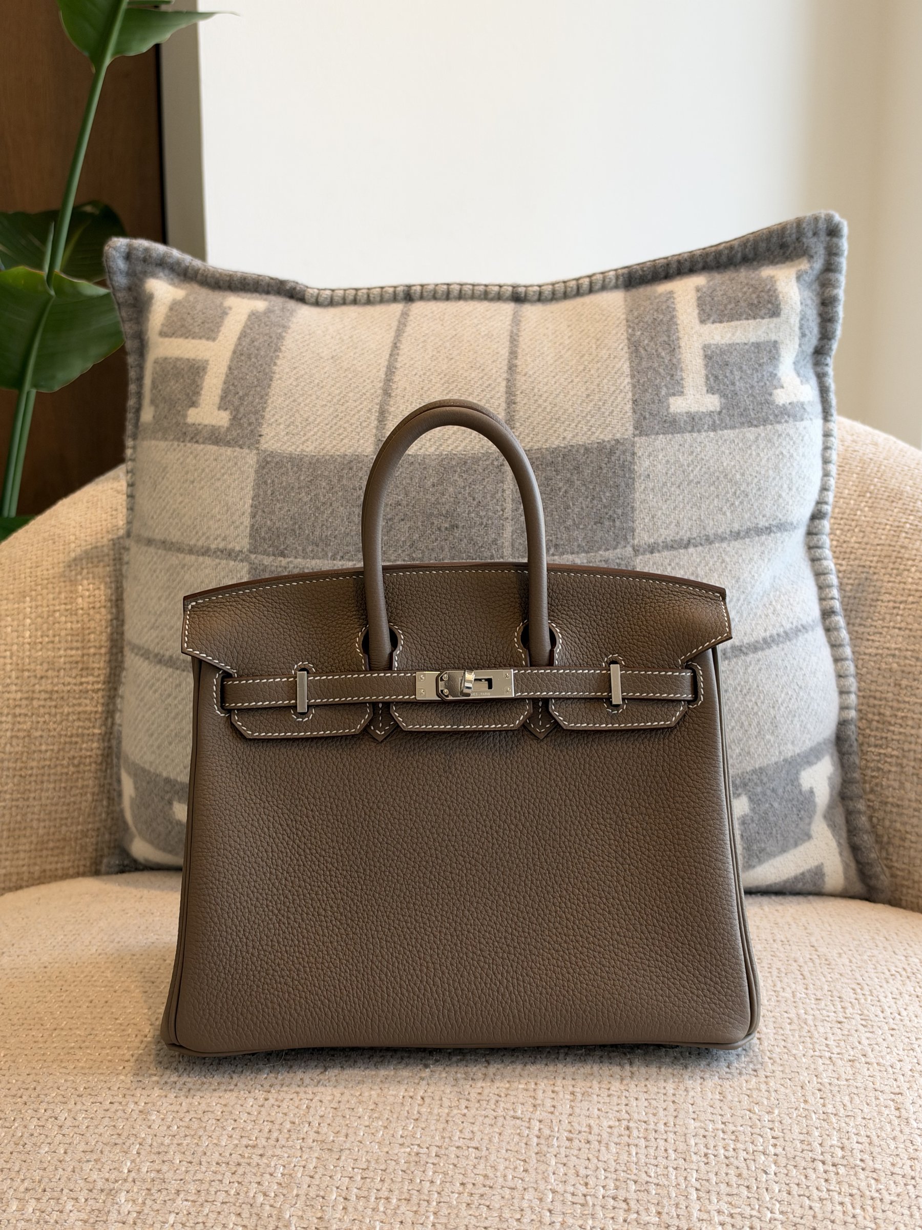 Hermès Birkin 25 Etoupe Togo PHW
