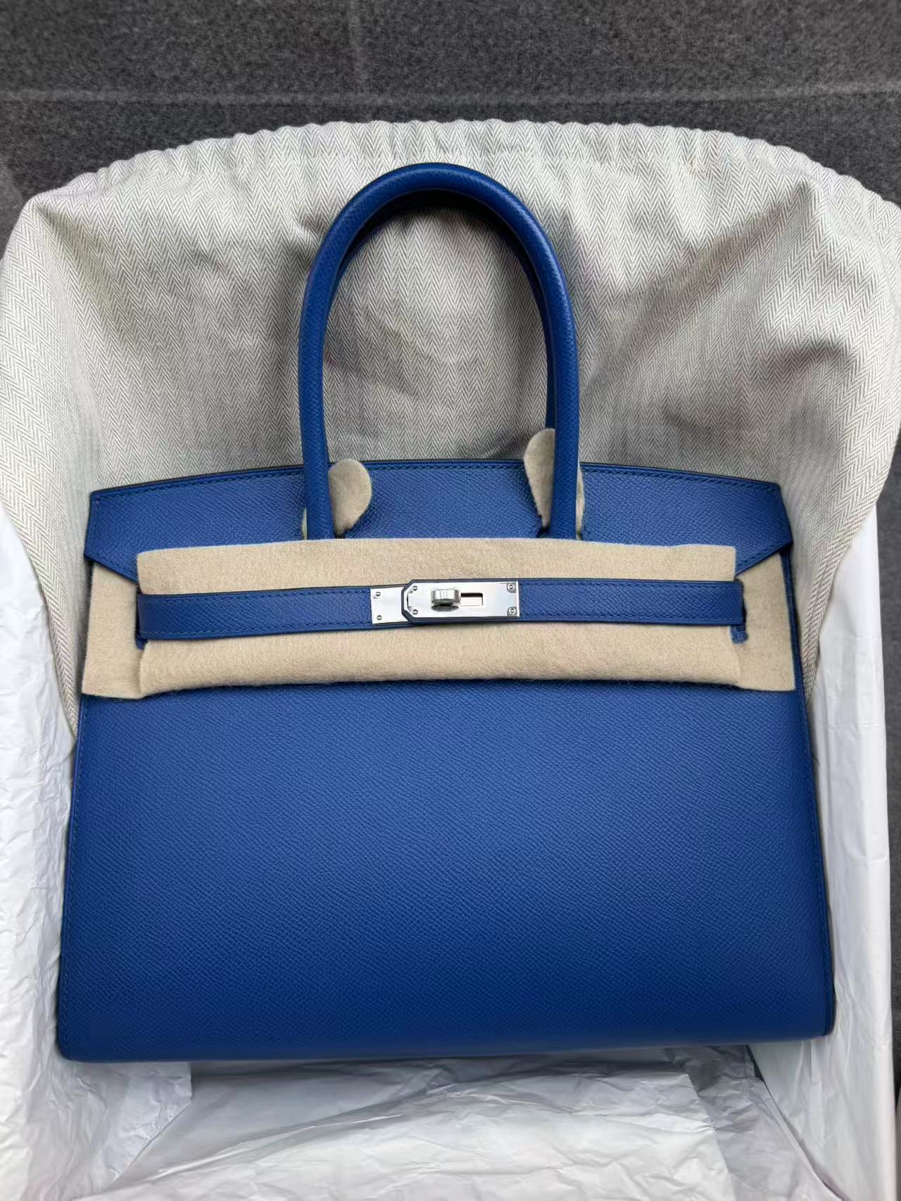 Hermès Birkin 30 Blue France Epsom PHW