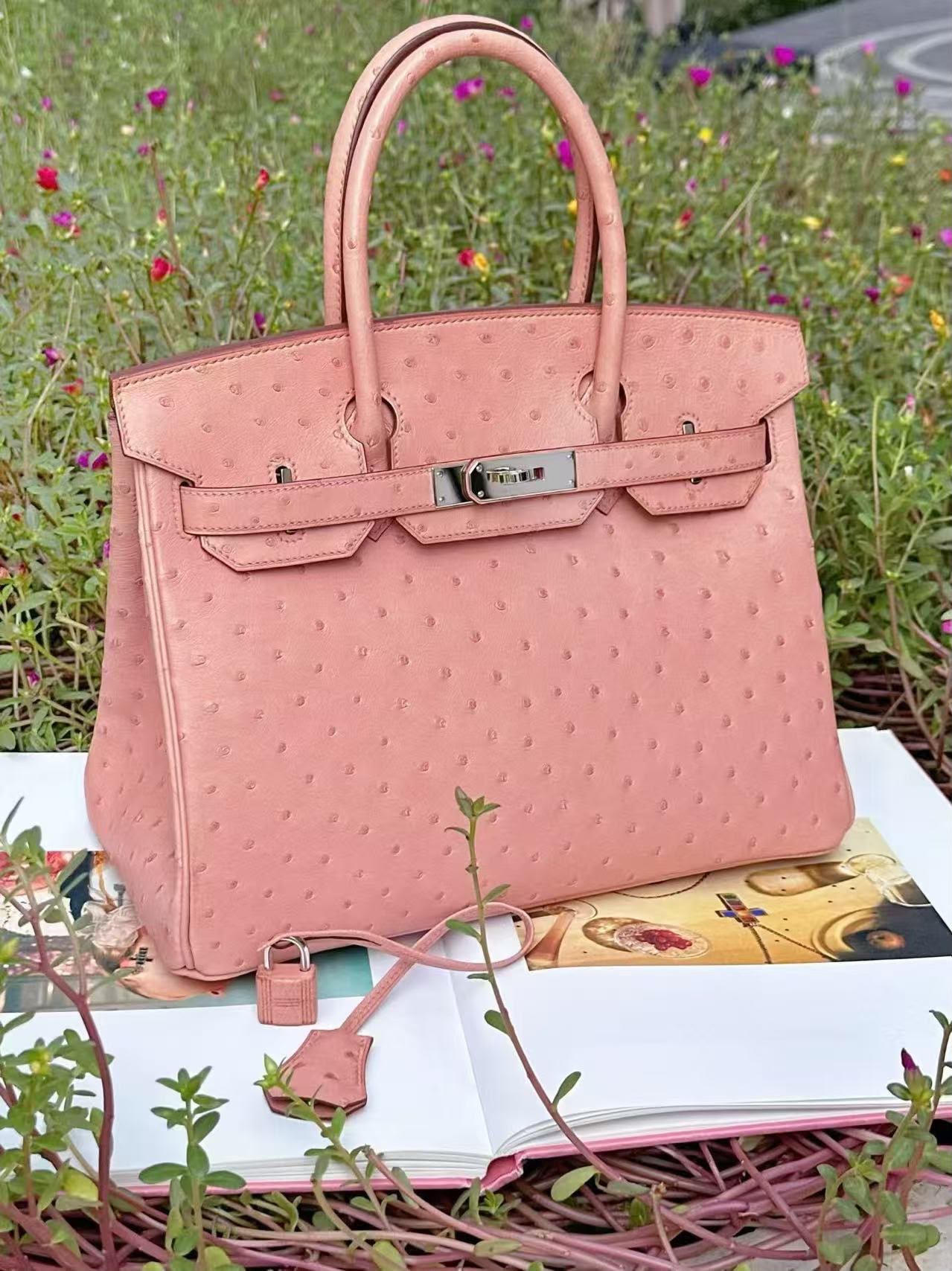 Hermès Birkin 30 Terre Cuite Ostrich PHW
